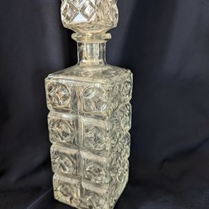 Vintage pressed glass decanter